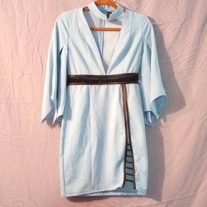 Sexy Baby Blue Kimono Style SHEIN Dress (M)